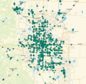 foot trafic on a map