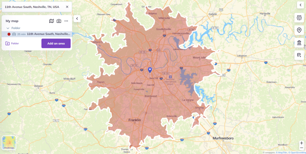 Nashville map