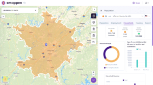 population data households income on Smappen