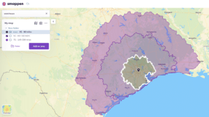 shipping zones by distance