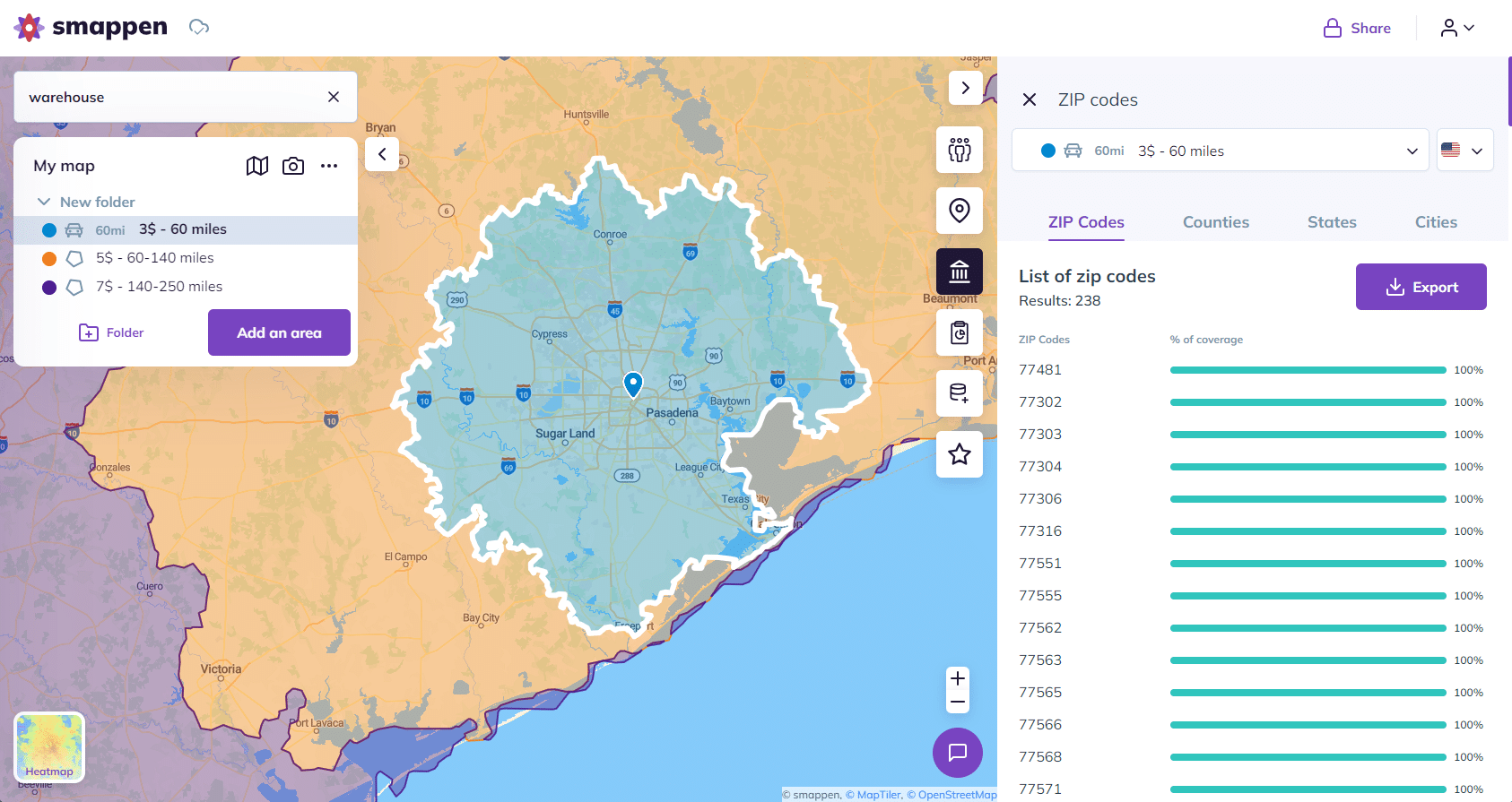 How to Create and Optimize Shipping Zones and Costs with Smappen?