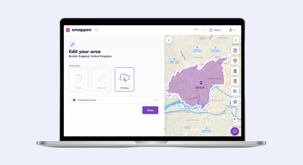 postcode map Smappen