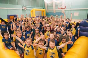 Football Fun Factory picture with kids