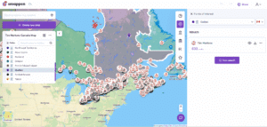 Tim Hortons Canada map