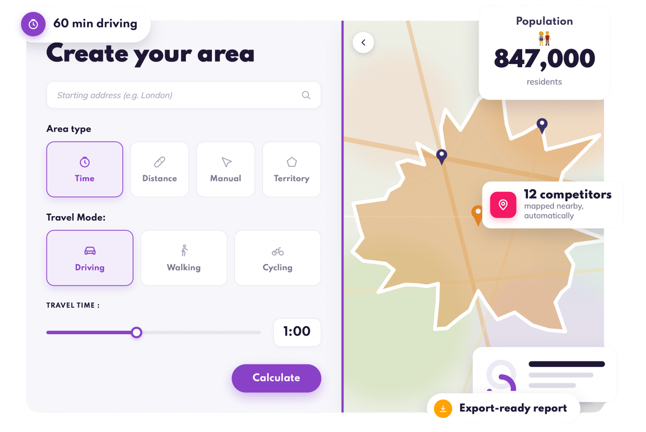 Isochrone Map Generator - Travel Time Mapping Made Easy | Smappen - Smappen