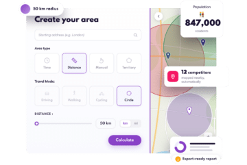 Radius Map - Free Tool to Create Travel Radius on a Map | Smappen