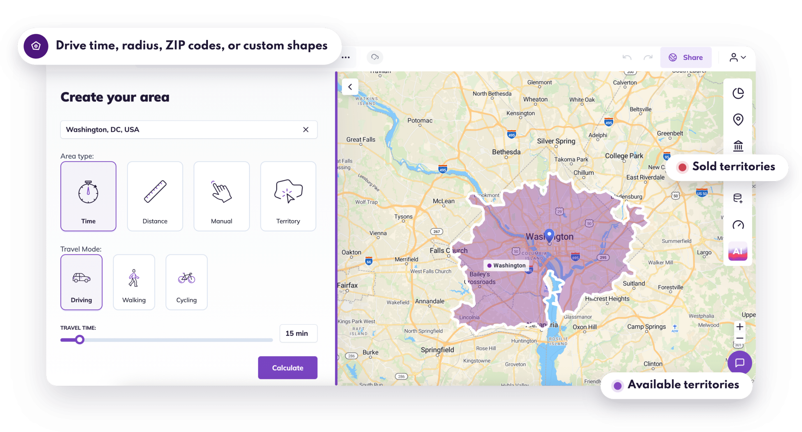 Design your territories on Smappen